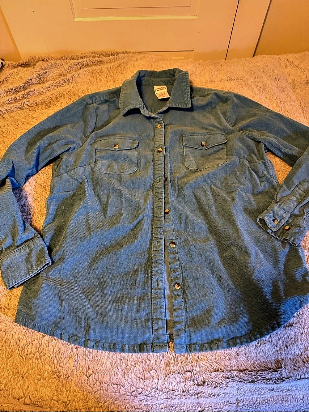 Scandia Woods Corduroy Shirt Size L Like New
